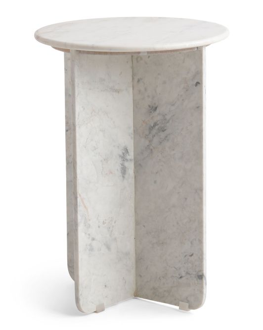24in Solid Marble Accent Table | TJ Maxx