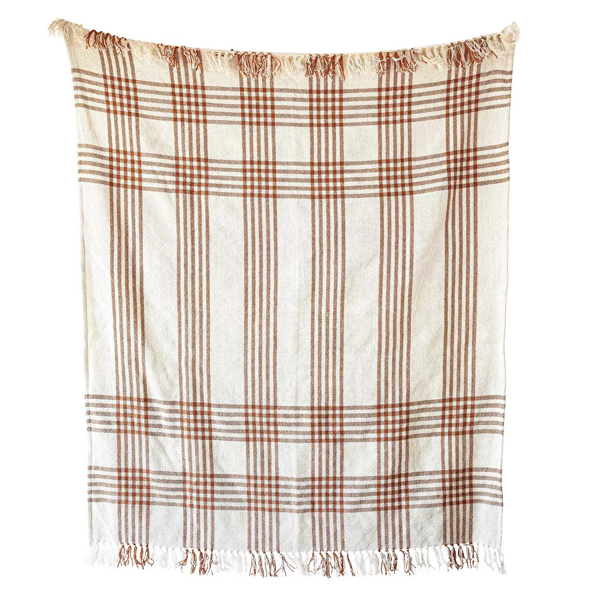 Plaid Outdoor Picnic Blanket Rust Polyester by Foreside Home & Garden | Target