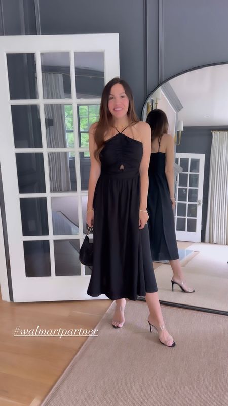 Beautiful summer dress mixed with linen and an 100% cotton lining. Fabric is significant. This dress feels expensive! TTS i did a small. #walmartpartner @walmartfashion #walmartfashion 

#LTKSeasonal #LTKStyleTip