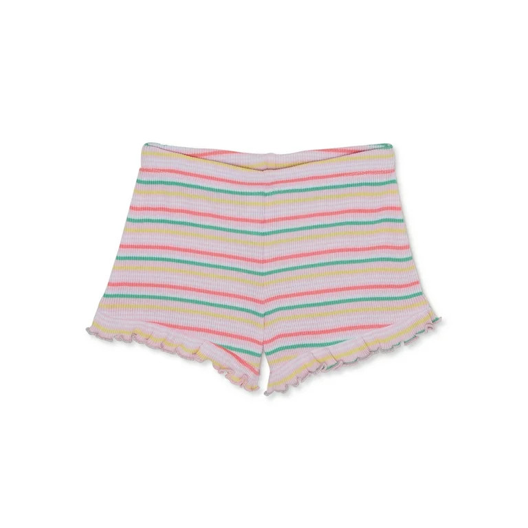 Garanimals Baby Girl Ruffle Edge Stripe Shorts, Sizes 0-24 Months | Walmart (US)