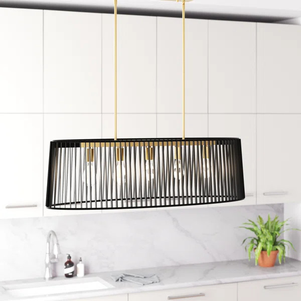 Faison 5 - Light Dimmable Kitchen Island Rectangle Chandelier | Wayfair North America