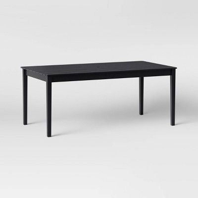 Blackened Wood 6 Person Rectangle Patio Dining Table - Smith & Hawken™ | Target