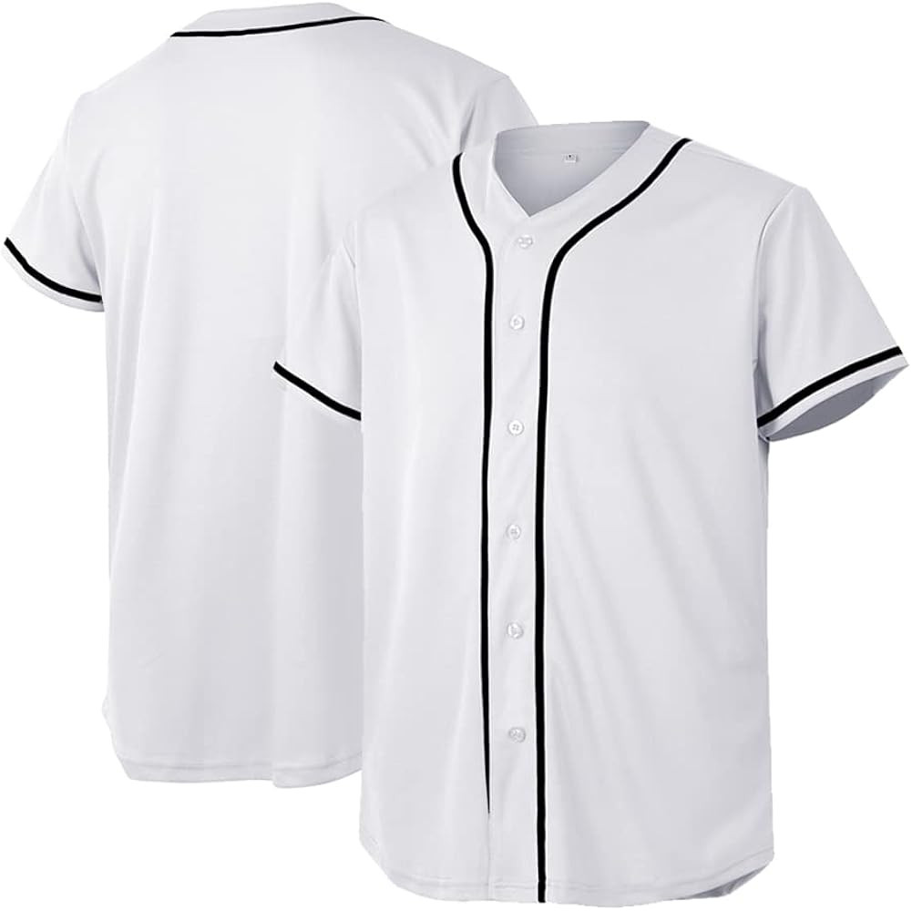 Baseball Jersey for Men and Women, Baseball Shirts for Custom Button up Shirt,Hipster Hip Hop Spo... | Amazon (US)