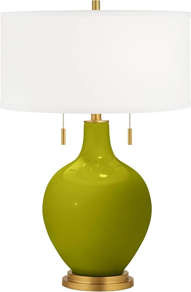 Color + Plus Toby Brass 28" High Olive Green Table Lamp | Amazon (US)