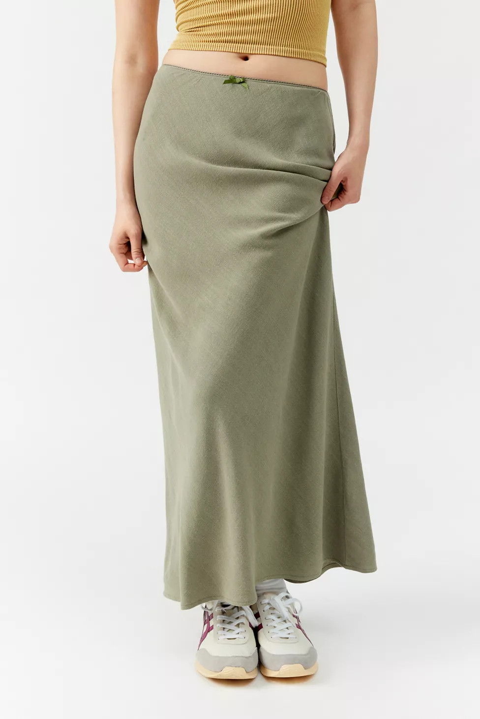 Urban Renewal Remnants Slub Linen Maxi Skirt | Urban Outfitters (US and RoW)