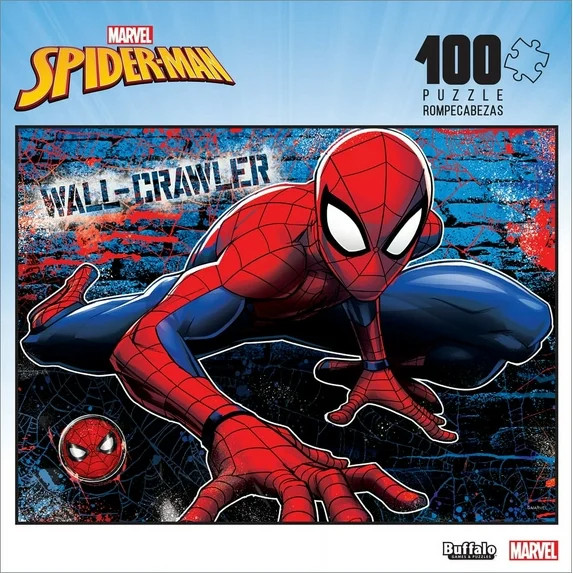 Buffalo Games 100-Piece Marvel Wall Crawler Interlocking Jigsaw Puzzle | Walmart (US)