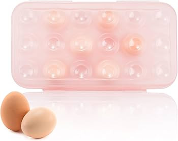 Portable Plastic Egg Storage Box, 18 Tray Shockproof Egg Protector Tray, Folding Eggs Holder Carr... | Amazon (US)