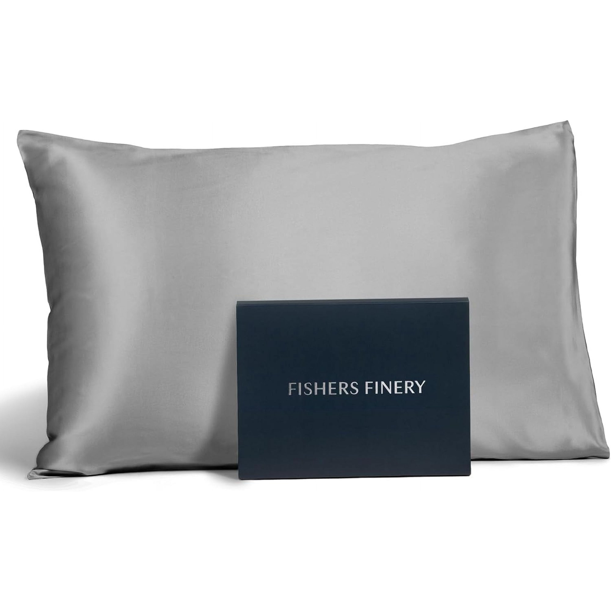 Fishers Finery 19mm 100% Pure Mulberry Silk Pillowcase, Good Housekeeping Quality Tested (Silver,... | Walmart (US)