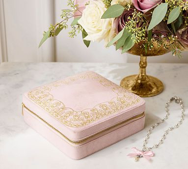 LoveShackFancy Velvet Embroidered Jewelry Box | Pottery Barn (US)
