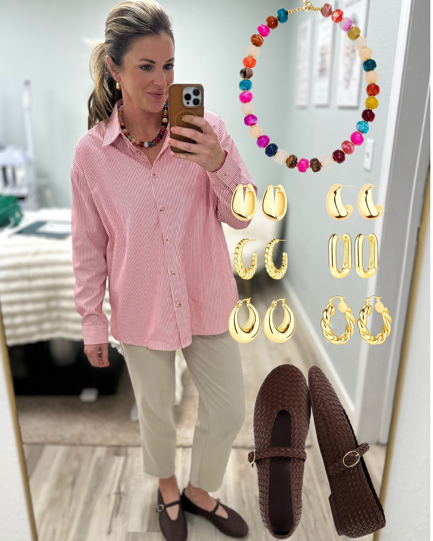 The amount of compliments I get on this necklace is insane. Every time I wear it!

~A $15 𝐧𝐞𝐜𝐤𝐥𝐚𝐜𝐞.
~A set of 6 𝐞𝐚𝐫𝐫𝐢𝐧𝐠𝐬 for under $17.
~A super easy and light weight 𝐛𝐮𝐭𝐭𝐨𝐧 𝐮𝐩 for less than $30.
~And a pair of 𝐟𝐥𝐚𝐭𝐬 that are so comfortable you can wear everyday, all day.

And… all from 𝐀𝐦𝐚𝐳𝐨𝐧!