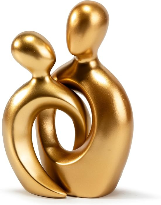 Couples Gift Statues, Anniversary Wedding Gift for Men Women Gold DecorTable Centerpieces TV Stan... | Amazon (US)