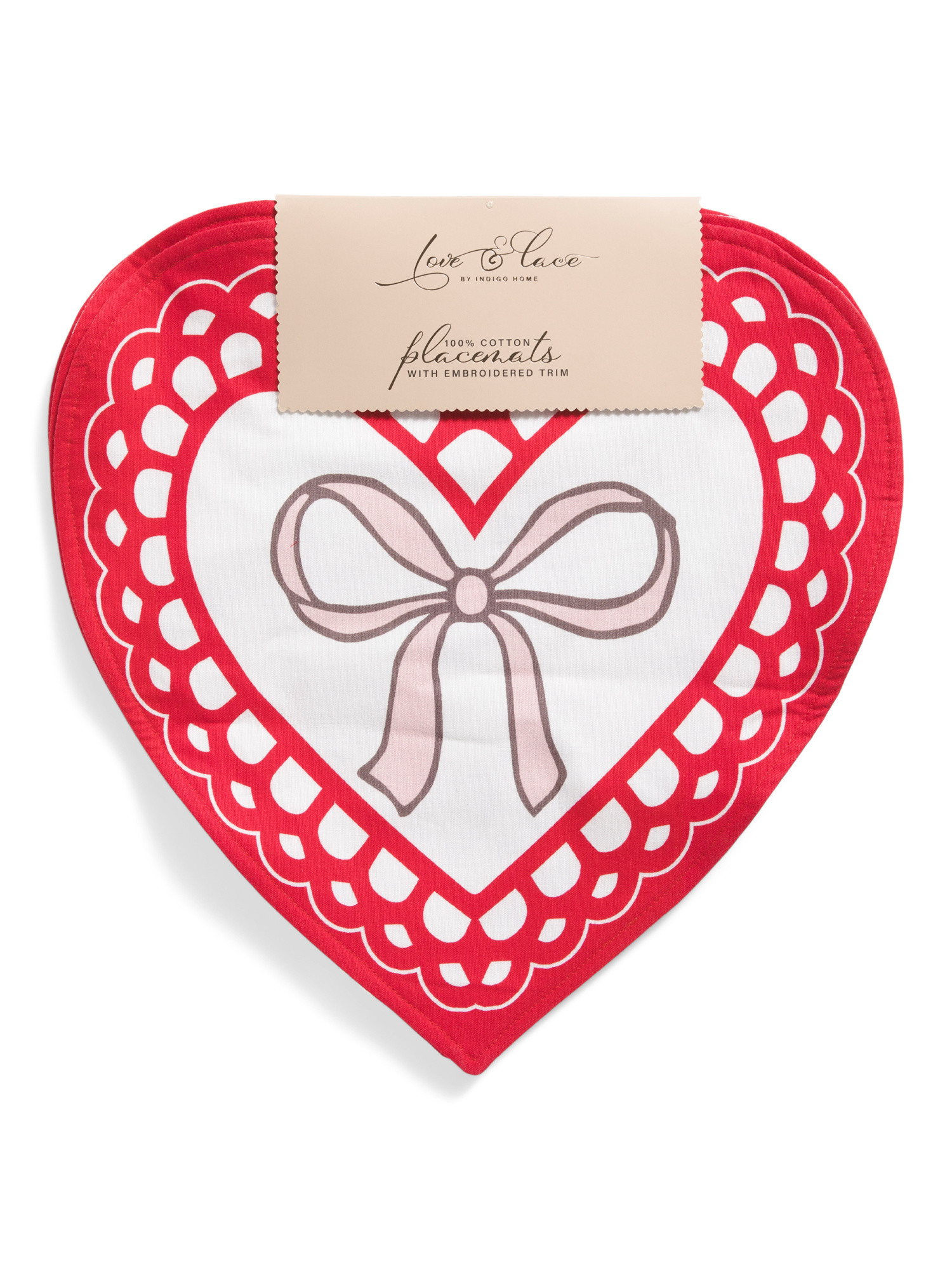 Set Of 4 Heart Shaped Reversible Placemats | Kitchen & Dining Room | Marshalls | Marshalls