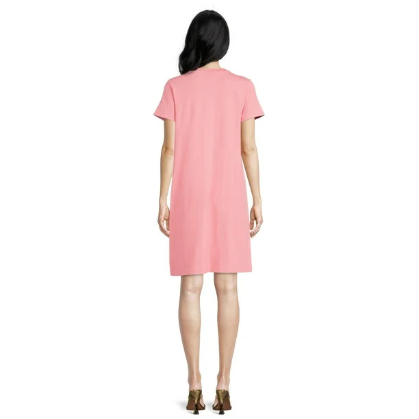 Time and Tru Women's T-Shirt Dress with Short Sleeves | Walmart (US)