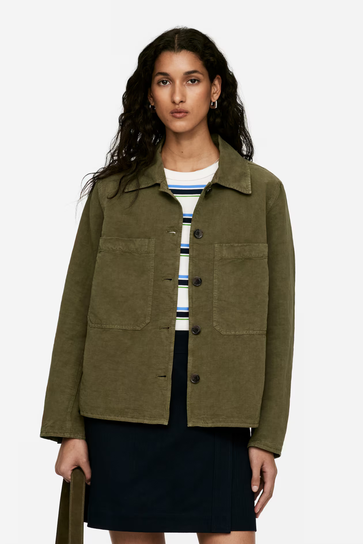 Linen Blend Overshirt | H&M (UK, MY, IN, SG, PH, TW, HK)