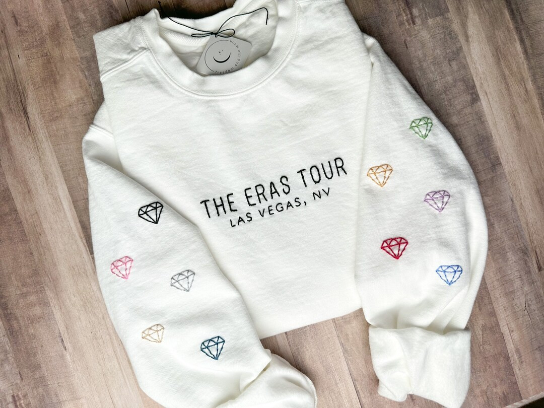 The Eras Tour Hand Stitched Crewneck Sweatshirt Bejeweled Albums | Etsy (US)