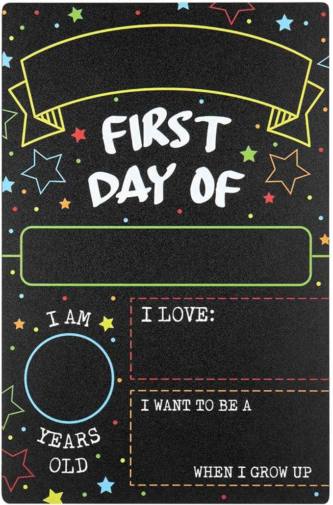 First Day Last Day of School Chalkboard Double Sided Sign - 12" x 7.9" | Amazon (US)