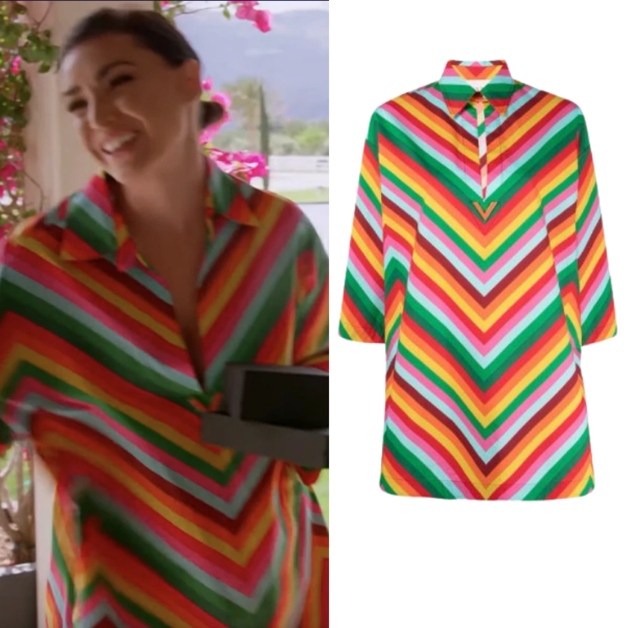 Bronwyn Newport’s Rainbow Striped Shirt is by Valentino // Shop Similar 