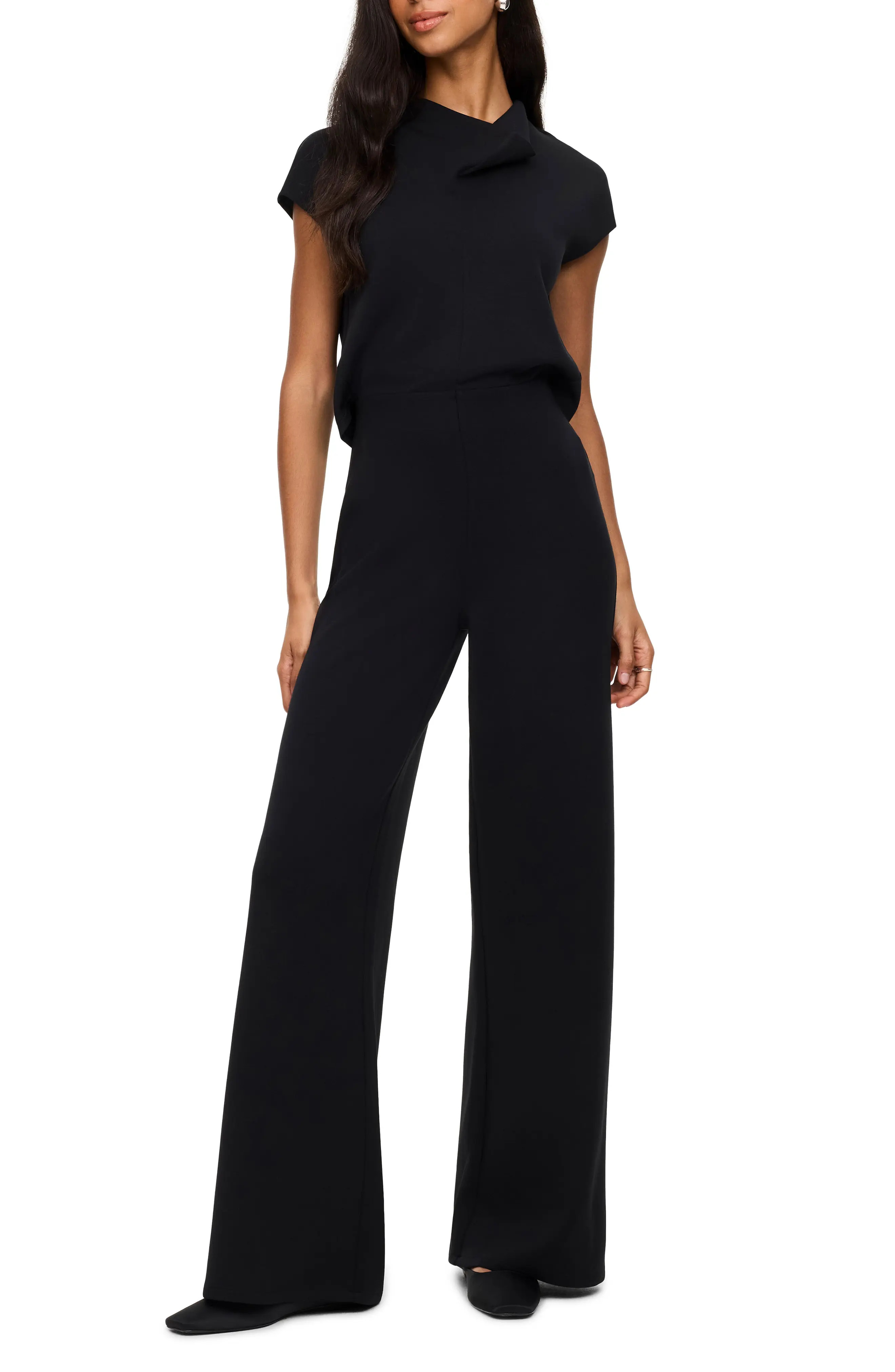 SPANX\u00ae Draped Wide Leg Jumpsuit (Women) | Nordstrom | Nordstrom