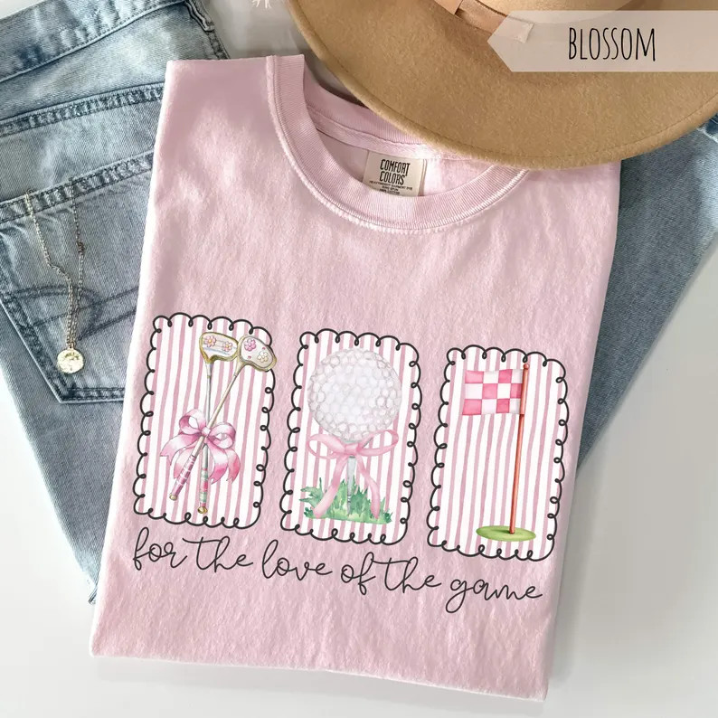 Comfort Colors Golf Shirt: Preppy Women's Tee for Girls Trip Trendy Golf T-shirt - Etsy | Etsy (US)