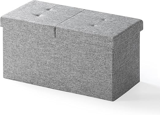 Otto & Ben 30" Storage Ottoman with SMART LIFT Top, Upholstered Tufted Bench, Foot Rest, Light Gr... | Amazon (US)