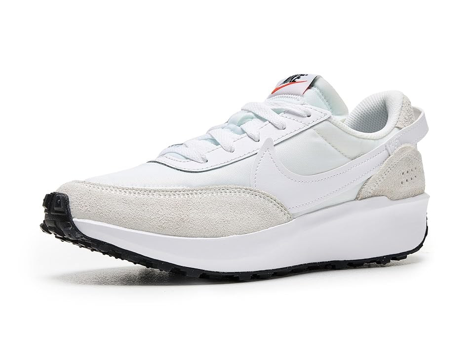 Nike Waffle Debut Women's Shoes White/White/Black/Orange : 5.5 M, Leather | Zappos
