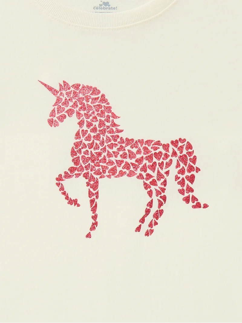 Valentine's Day Girls Graphic Tee from Way To Celebrate, Sizes 4-18 | Walmart (US)