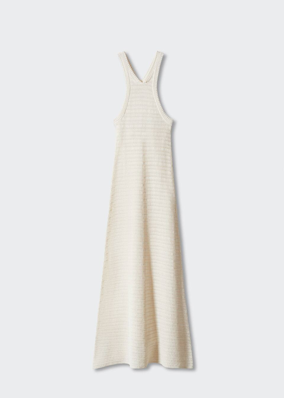 Halter-neck crochet dress -  Women | Mango United Kingdom | MANGO (UK)