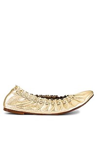 Click for more info about See By Chloe Jane Flat in Gold from Revolve.com