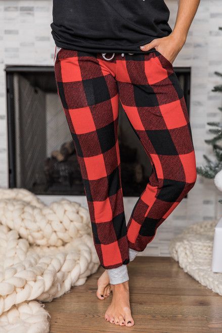 You're My Favorite Lounge Pants Red | The Pink Lily Boutique