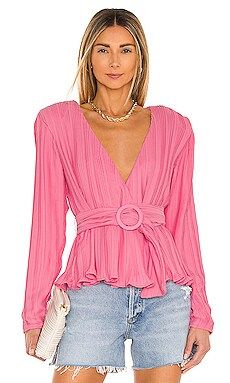 Lovers + Friends Henrietta Top in Candy Pink from Revolve.com | Revolve Clothing (Global)