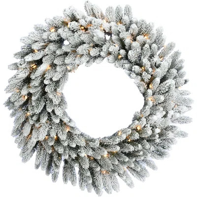Icy Frost Snow Flocked Wreath | Wayfair North America