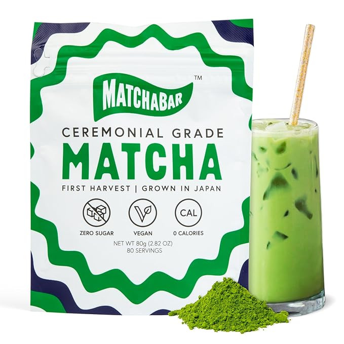 Matchabar Matcha Powder (80g) - Ceremonial Grade Authentic Japanese Matcha Green Tea Powder - Mat... | Amazon (US)