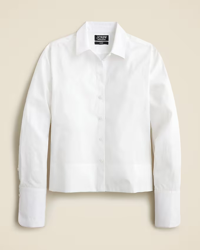 Cropped garçon shirt in cotton poplin | J. Crew US