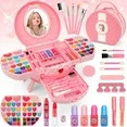 Sendida Kids Makeup Kit for Girl, 66 Pcs Real Washable Makeup Set for Little Girls Play Makeup To... | Walmart (US)