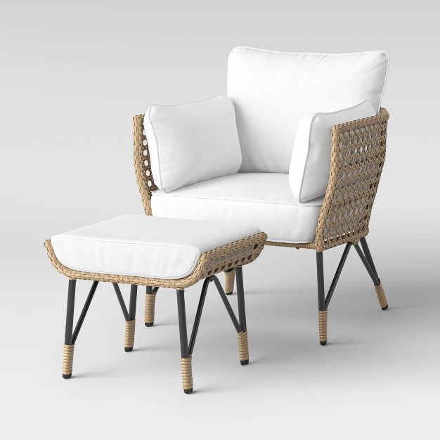 Sculptured Statement Patio Chair & Ottoman - Opalhouse™ | Target