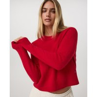 Vuori Émilie Cashmere Crew Neck T-Shirt | Cherry | Large | Vuori Clothing (US & Canada)