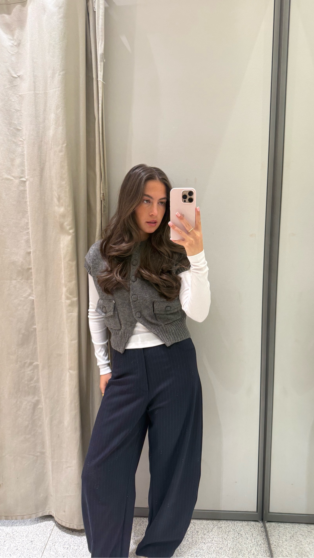Workwear inspo - grey knitted - navy trousers 

#LTKworkwear #LTKstyletip #LTKFashionMonth