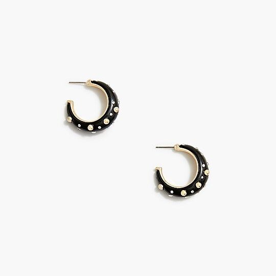Sparkly resin hoop earrings | J.Crew Factory