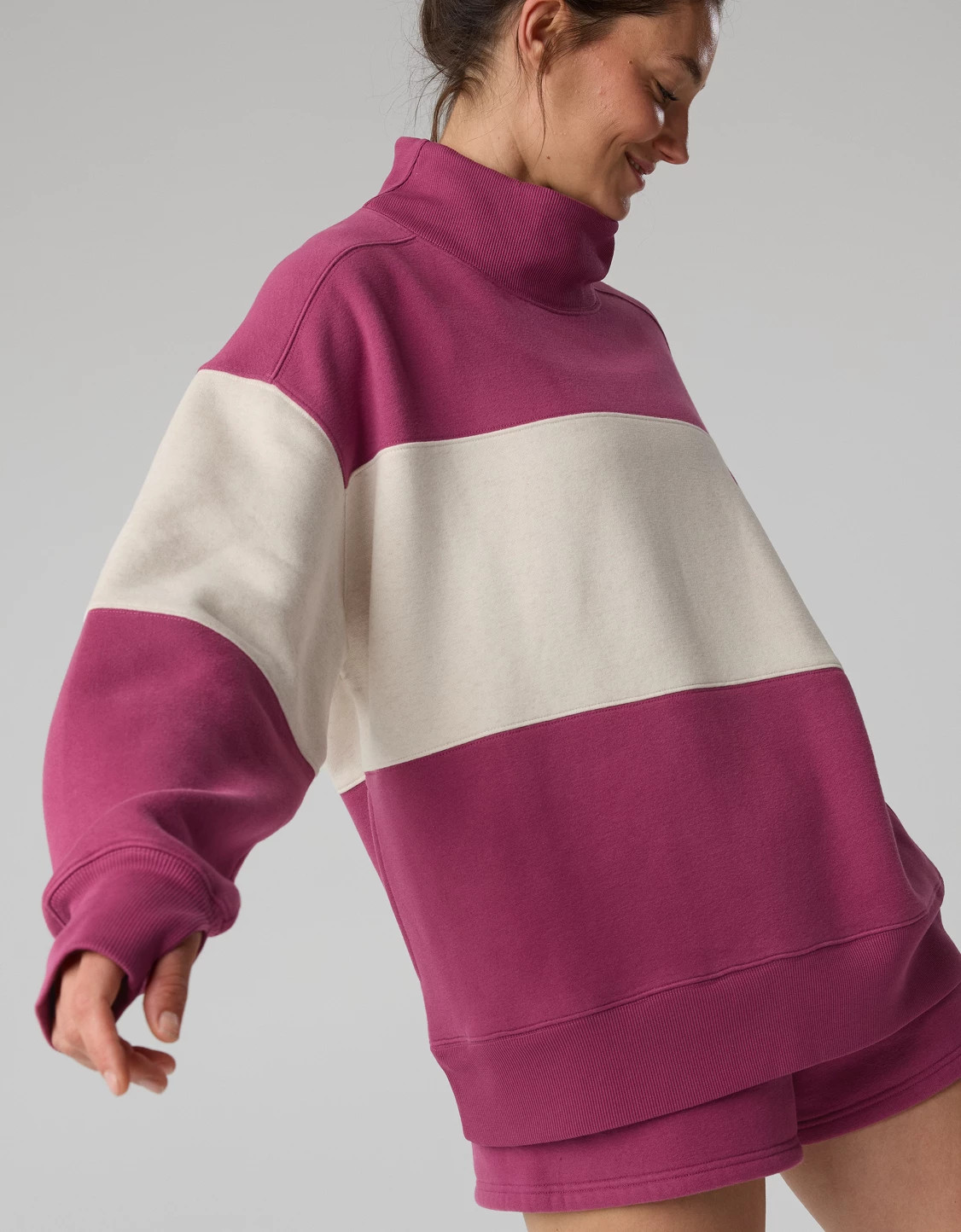 OFFLINE By Aerie Cloud Fleece Oversized Mockneck Sweatshirt | Aerie
