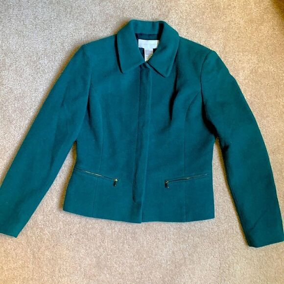 Casual Corner teal wool jacket | Poshmark