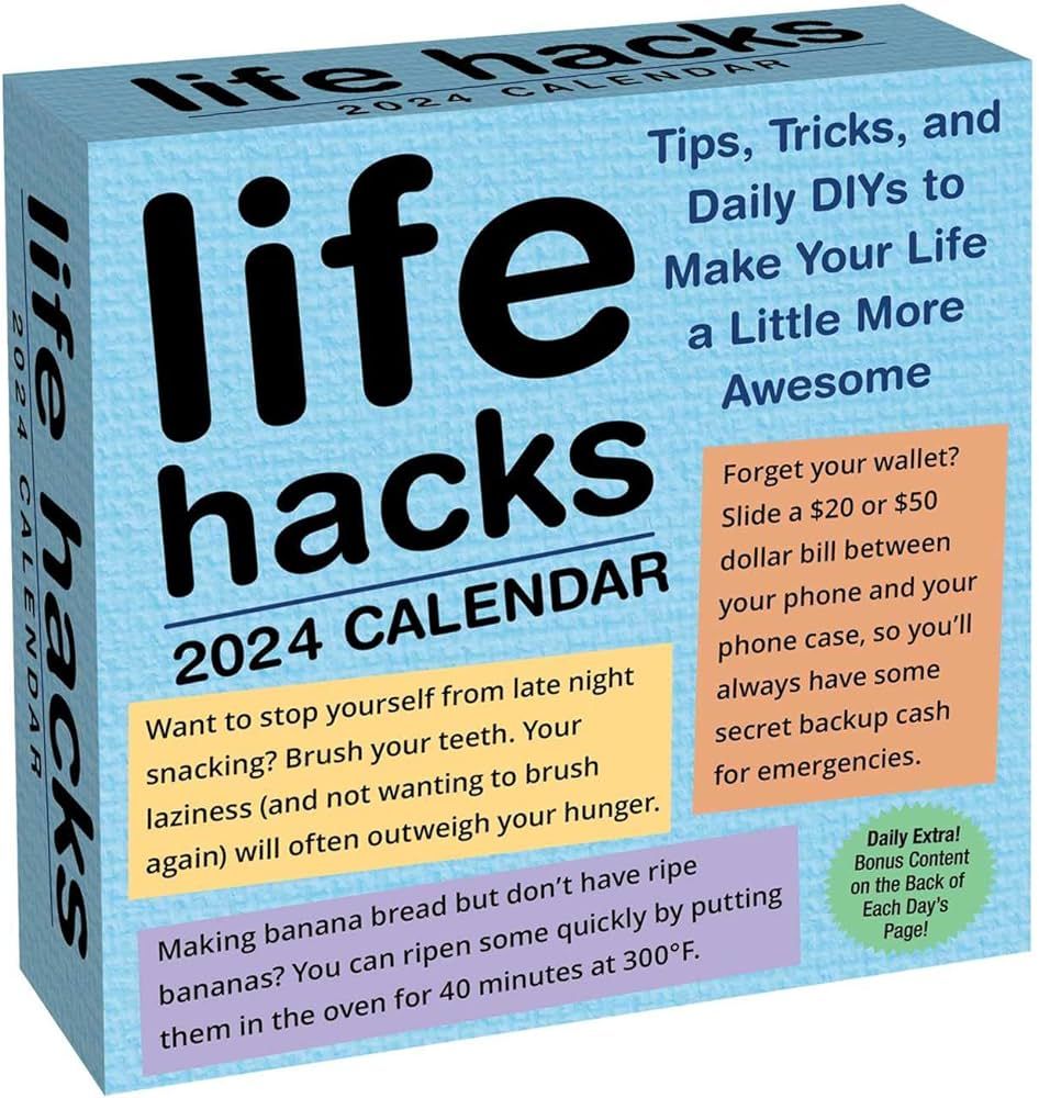 Life Hacks 2024 Day-to-Day Calendar: Tips, Tricks, and Daily DIYs to Make Your Life a Little More... | Amazon (US)