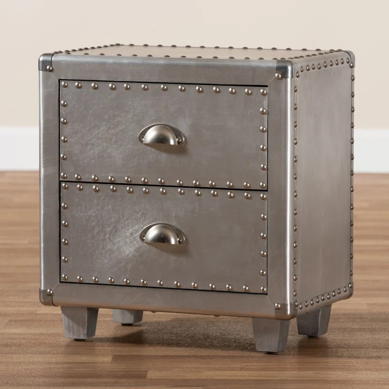 Rayfield Metal 2 Drawer Nightstand | Wayfair North America