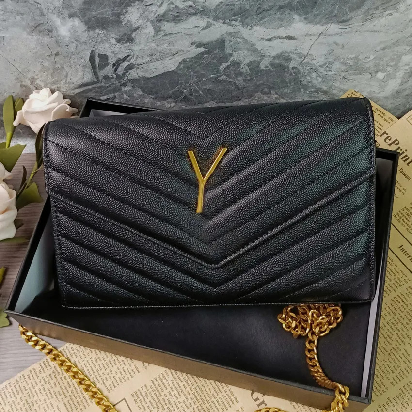 Designer Bag envelope Handbags Shoulder bags Luxurys metal chain bag Handbag Genuine Leather bag ... | DHGate