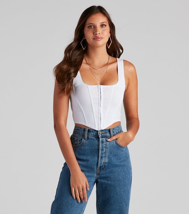 Hook and Eye Corset Crop Top | Windsor Stores
