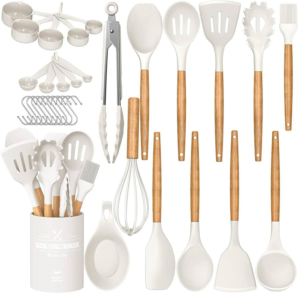 Umite Chef Kitchen Cooking Utensils Set, 33 pcs Non-stick Silicone Cooking Kitchen Utensils Spatu... | Amazon (US)