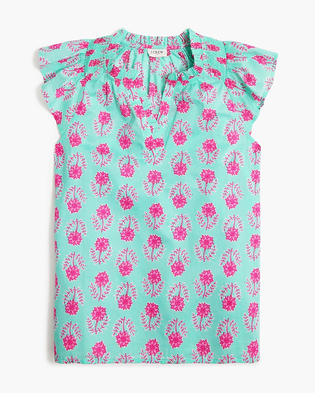 Printed flutter-sleeve top | J.Crew Factory