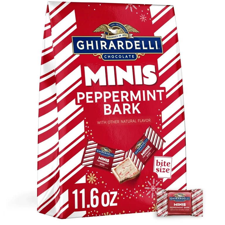 GHIRARDELLI Peppermint Bark Chocolate Minis, 11.6 oz Bag | Walmart (US)