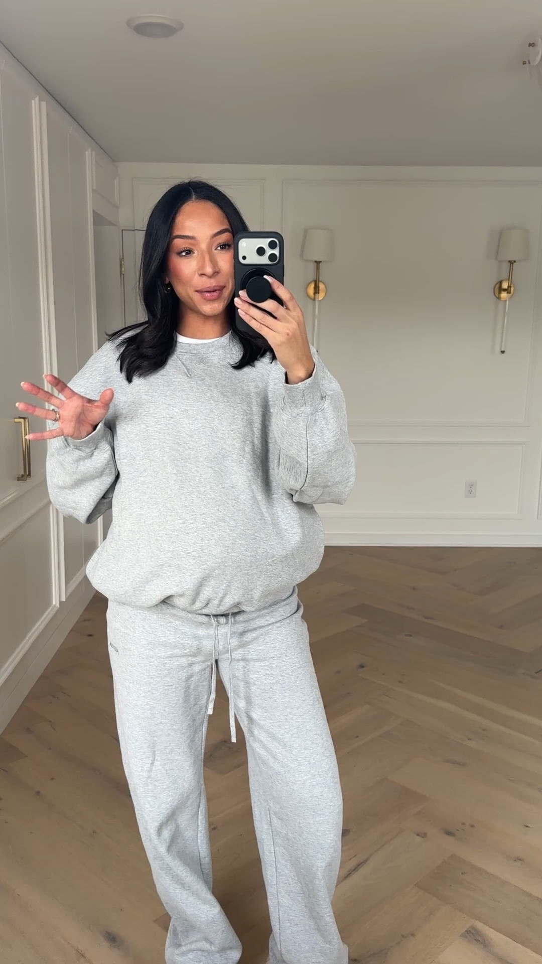 Comfiest and coziest sweats ever. Material is super plush and incredibly soft. I love how nicely these wash too! Sweatshirt has a super oversized fit - wearing a M in crewneck and sweatpants

#LTKBump #LTKFindsUnder100 #LTKootd