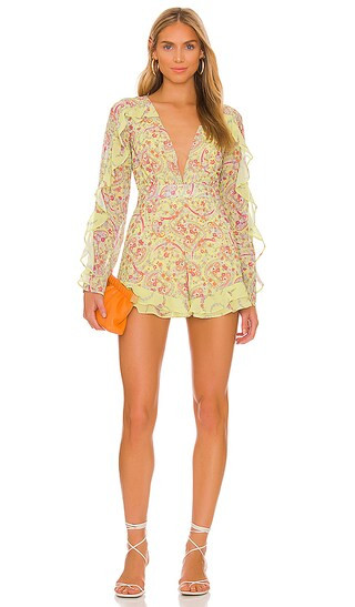 Devon Romper in Margarita Lime | Revolve Clothing (Global)