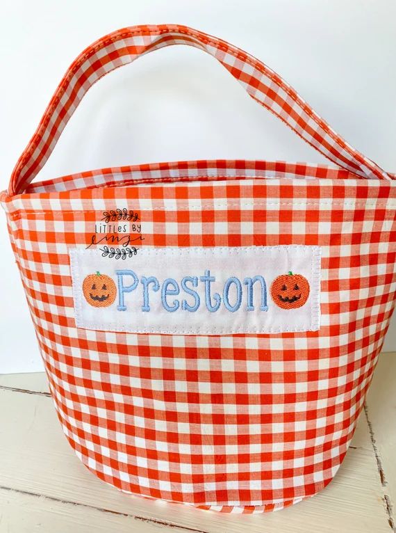 Personalized Kids Halloween Bag  Candy Buckets  Monogrammed - Etsy | Etsy (US)